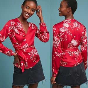 Anthropologie Kessler Wrap Blouse